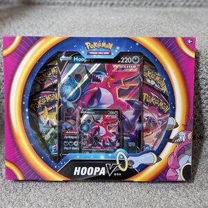 NEW Hoopa V Collection Box - 4 Booster Packs And 3 Promo Cards - Pokemon TCG